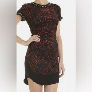 Isabel Marant Black and Red Mini Dress